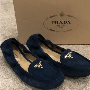 Authentic Prada Navy Calzature Donna Nappa 37